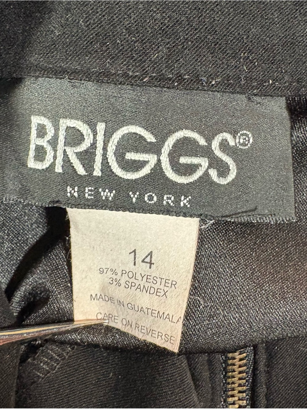 Briggs New York Black Colorblock Zip-Front Jacket-Vintage - Picture 6 of 6